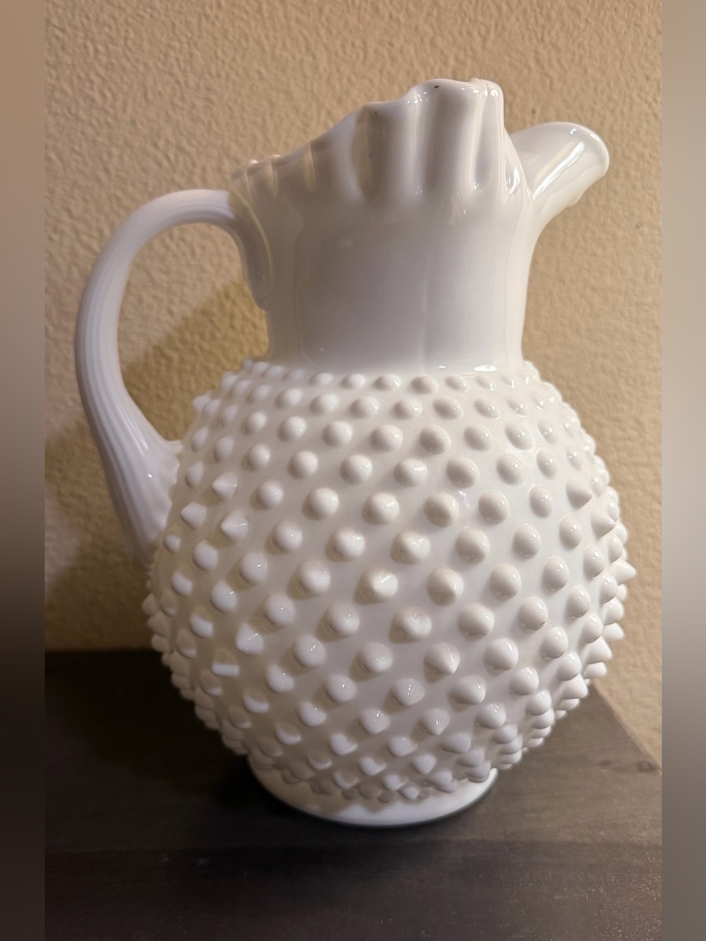 White Hobnail Milk Glass Pitcher - Home Accents